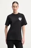 Bavlněné tričko HUGO černá barva, 50534545