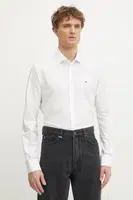 Košile Tommy Hilfiger pánská, bílá barva, slim, s italským límcem, MW0MW39279