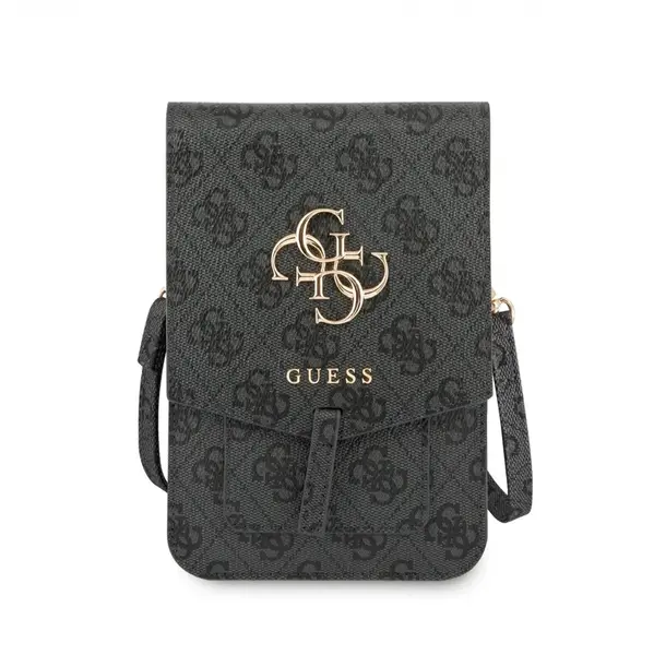 Pouzdro Guess PU 4G Metal Logo Phone GUWBG4GFGR Bag, šedá