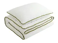 Celoroční přikrývka prošívaná 140x200 cm s polštářem STELLA ALOE VERA 70x90 cm, bílá