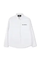 Dětská bavlněná košile Karl Lagerfeld bílá barva, Z30421