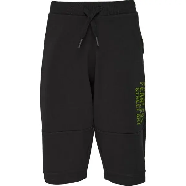 Lewro HACKNEY Chlapčenské 3/4 tepláky, čierna, veľkosť 152-158