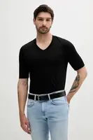 Bavlněné tričko Armani Exchange pánské, černá barva, XM000727 AF10364