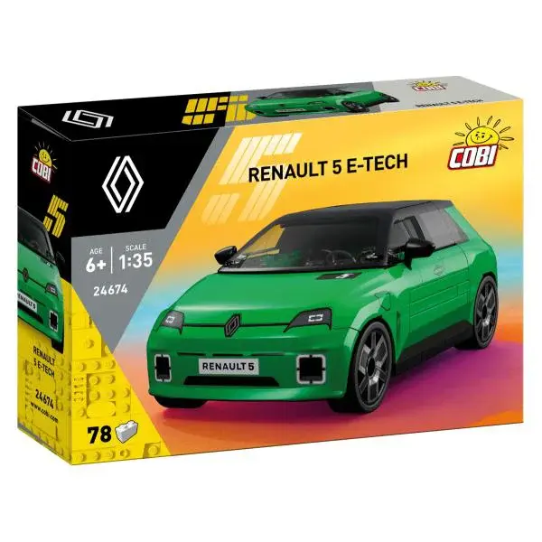 Cobi Renault 5 e-tech 1:35 Zelená