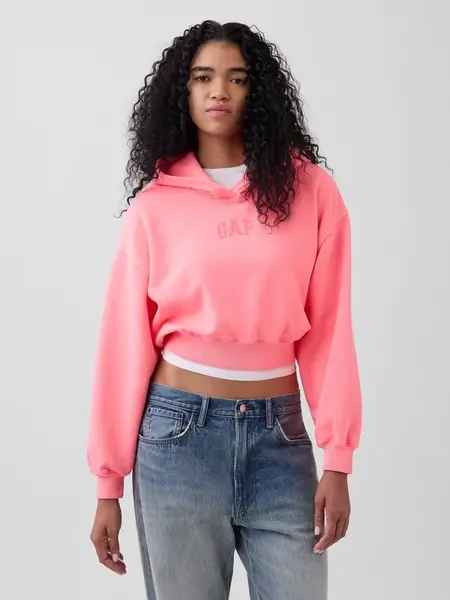 GAP Oversize Crop Mikina s VintageSoft Logom