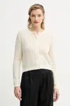 Svetr s příměsí vlny A.P.C. cardigan milo dámský, béžová barva, lehký, WPABE.F22246