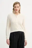 Svetr s příměsí vlny A.P.C. cardigan milo dámský, béžová barva, lehký, WPABE.F22246