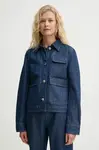 Džínová bunda Theory tmavomodrá barva, přechodná, P0104106