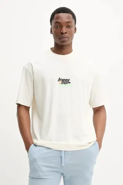 Bavlněné tričko Hugo Blue