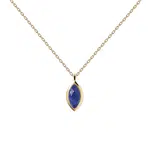 PDPAOLA Pozlacený náhrdelník Lapis Lazuli Nomad Vanilla CO01-680-U