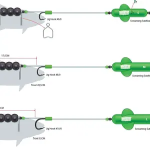 Madcat návazec screaming profi river rigs deadbait-velikost háčků 3/0 + 10/0 60 g
