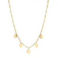 S'Agapõ Pozlacený ocelový náhrdelník s penízky Elysium SUM02