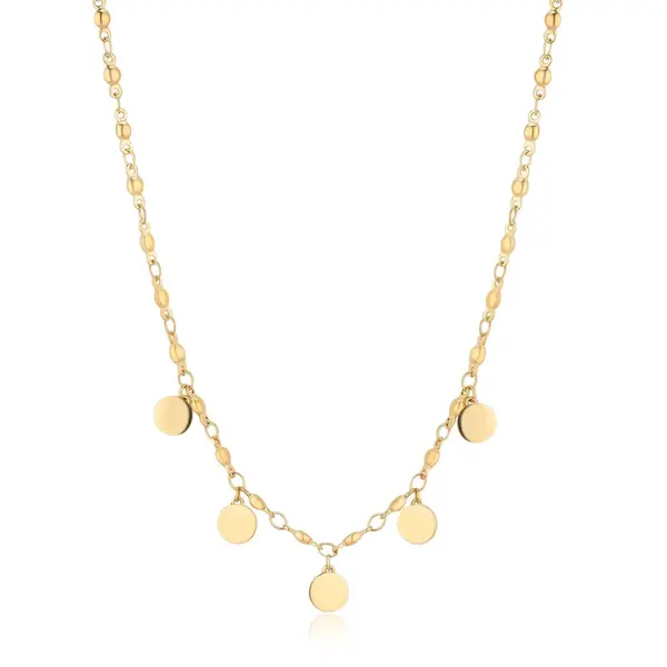 S'Agapõ Pozlacený ocelový náhrdelník s penízky Elysium SUM02