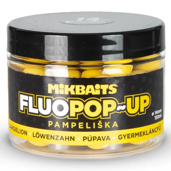 Mikbaits plovoucí boilie fluo pampeliška 150 ml - 14 mm