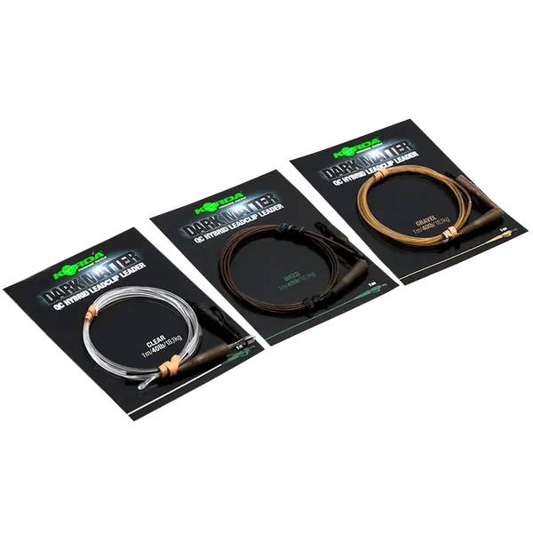 Korda koncová montáž dark matter leader qc hybrid clip 100 cm 18,1 kg - weed