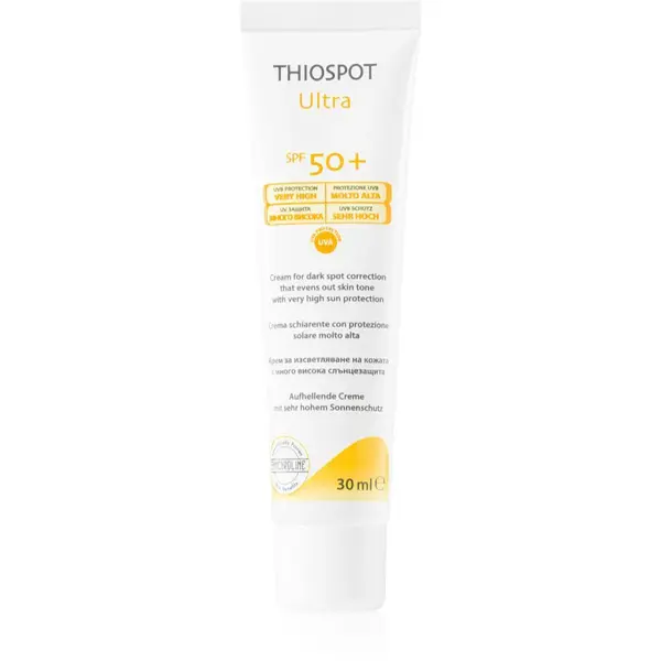Synchroline Thiospot Ultra rozjasňující krém pro pleť s hyperpigmentací SPF 50+ 30 ml