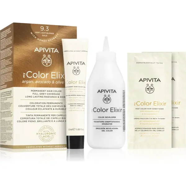 Apivita My Color Elixir barva na vlasy bez amoniaku odstín 9.3 Very Light Blonde Gold 1 ks