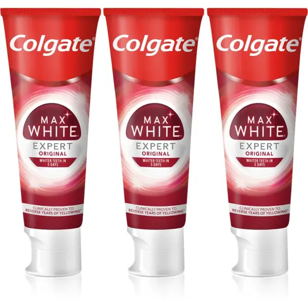Colgate Max White Expert Original bělicí zubní pasta 3x75 ml