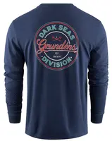 Grundéns tričko dark seas x grundens instinctive ls t-shirt dark navy - m