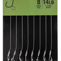 Korum návazec banded hair rigs barbed 8 ks délka 4" - velikost háčku 14