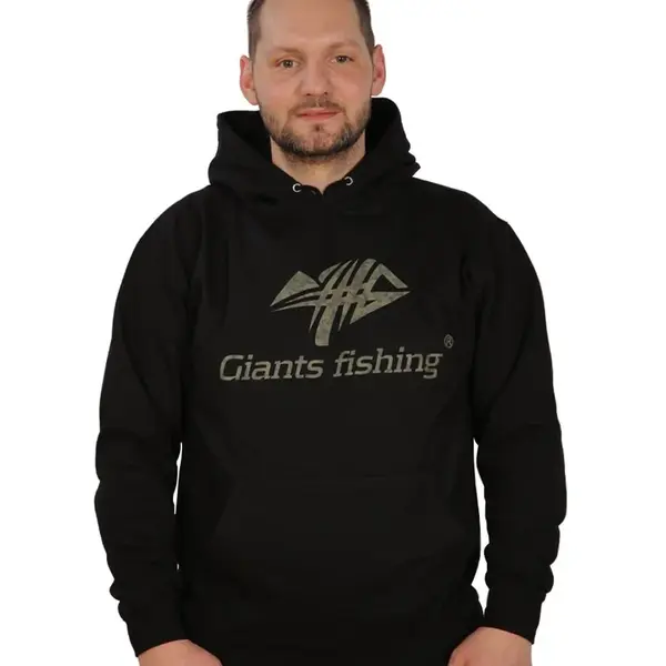 Giants fishing mikina s kapucí černá camo logo - l