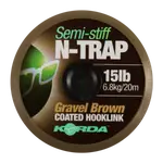 Korda návazcová šňůrka n-trap semi stiff gravel brown 20 m - 20 lb