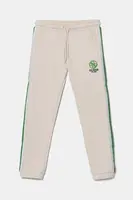 Detské bavlnené tepláky Guess béžová farba, s nášivkou, J5RQ11 KAD74