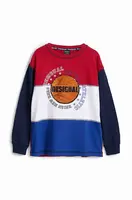 Detská bavlnená košeľa s dlhým rukávom Desigual