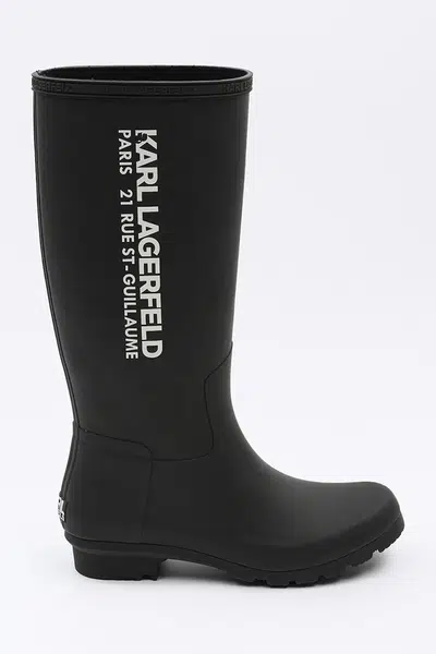 Gumáky Karl Lagerfeld KALOSH dámske, čierna farba, KL47085