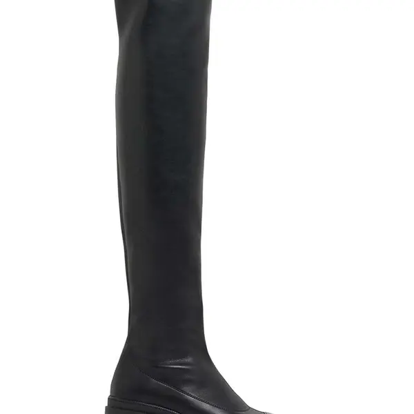 Kožené čižmy Giuseppe Zanotti Martini dámske, čierna farba, na podpätku, I480002.001