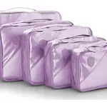Cestovní organizéry Heys Metallic Packing Cube 5pc Lilac