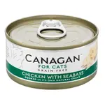CANAGAN Chicken with seabass konzerva pro kočky 75 g