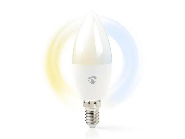 Smart LED žárovka E14 4.5W bílá NEDIS WIFILW13WTE14 WiFi Tuya