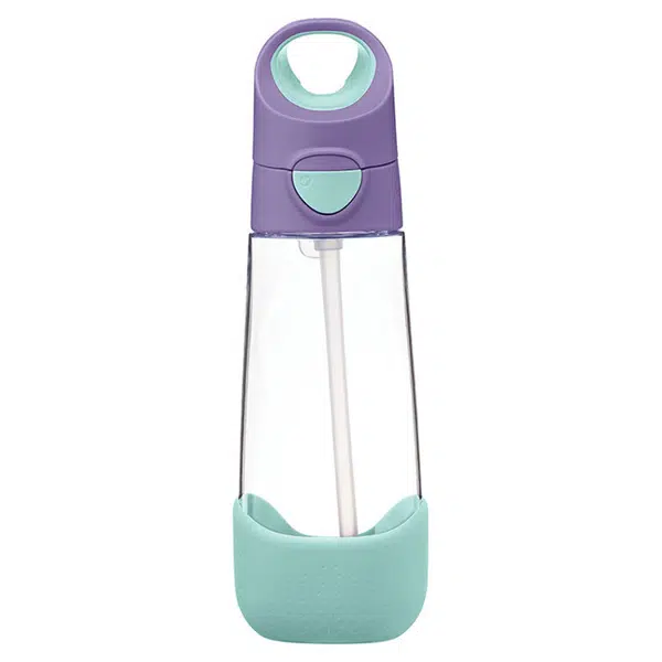 B.BOX Láhev na pití s brčkem  lilac pop 9m+ 600 ml
