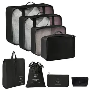 8Pcs Polyester Travel Toiletry Bags