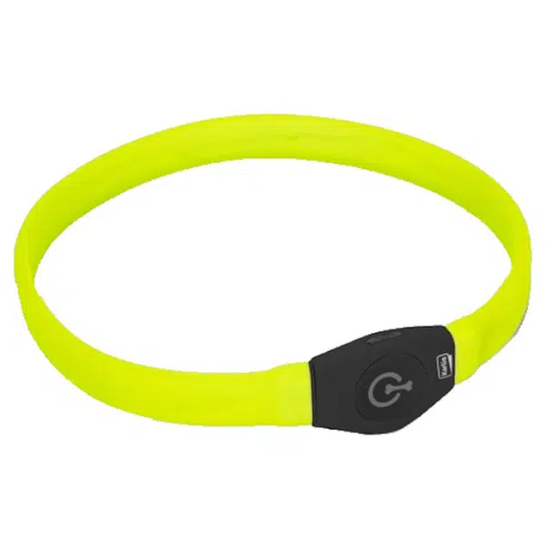 KARLIE Visio Light LED USB nabíjecí obojek pro psy žlutý 65 cm