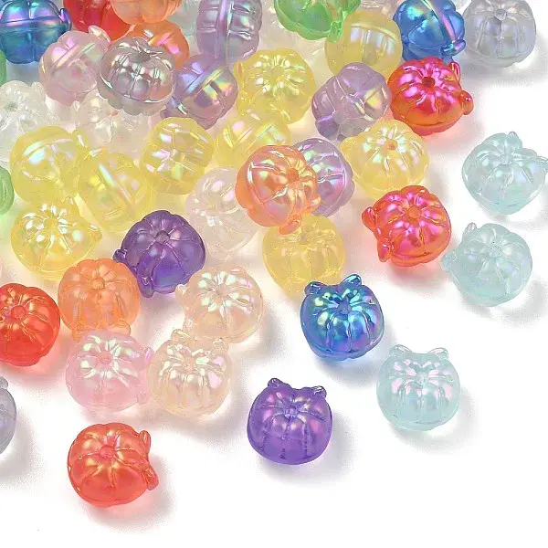 UV Plating Frosted Transparent Acrylic Beads