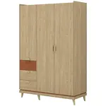Skříň 3D3S Sys Scandi 19 dub olejovaný/cihlový