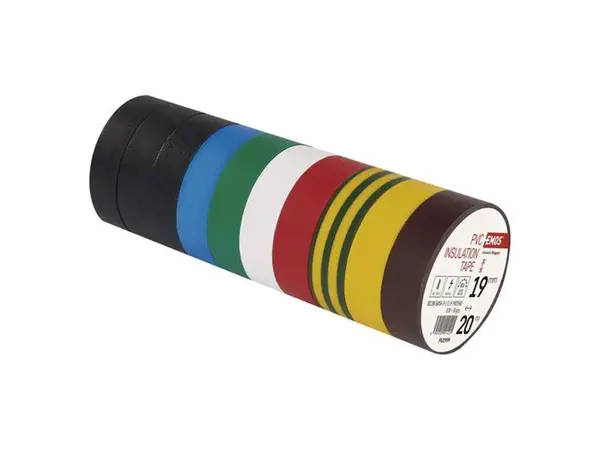 Páska izolační PVC 19mm/20m barevný mix EMOS 10ks