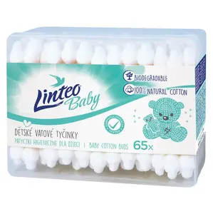 LINTEO Baby Vatové tyčinky papírové 65 ks