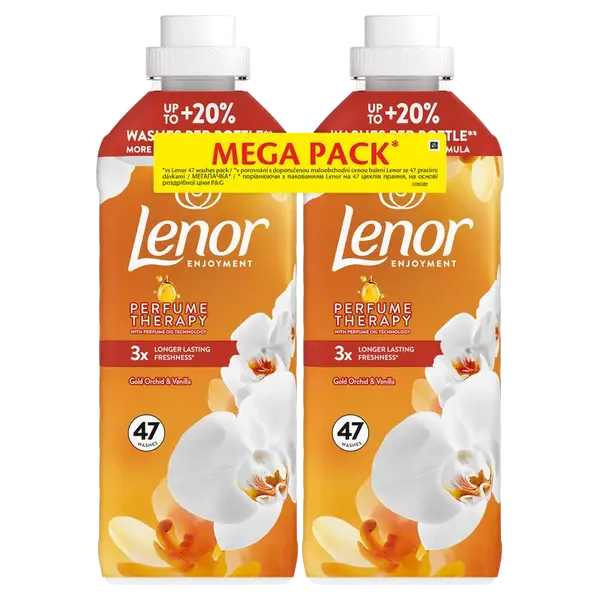 LENOR Gold Orchid & Vanilla Aviváž 94 praní 2 x 987 ml