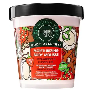 ORGANIC SHOP Body Desserts Hydratační tělová pěna Jahody a čokoláda 450 ml