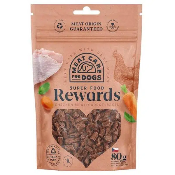 MEAT CARE Rewards Pamlsky pro psy kuřecí s mrkví a bazalkou 80 g