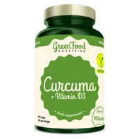 GREENFOOD NUTRITION Curcuma a vitamin D3 90 kapslí