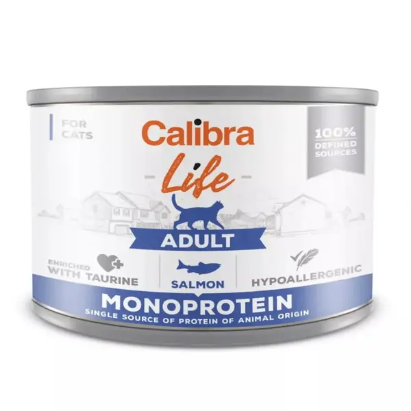 CALIBRA Life konzerva adult salmon pro kočky 200 g