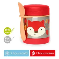 SKIP HOP Zoo termoska na jídlo se lžičkou/vidličkou Liška 3r+ 325 ml