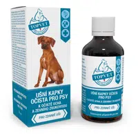 TOPVET Ušní lihové kapky očista pro psy 50 ml