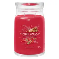 YANKEE CANDLE Signature Vonná svíčka velká 2 knoty Sparkling Cinnamon 567 g