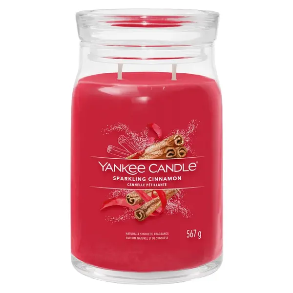 YANKEE CANDLE Signature Vonná svíčka velká 2 knoty Sparkling Cinnamon 567 g