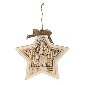 Dekorace vánoční HOME DECOR Hvězda se sobem